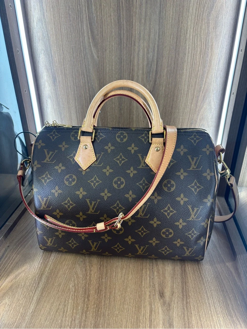 Louis Vuitton Speedy 30 Bandouliere Monogram Canvas Shoulder Bag